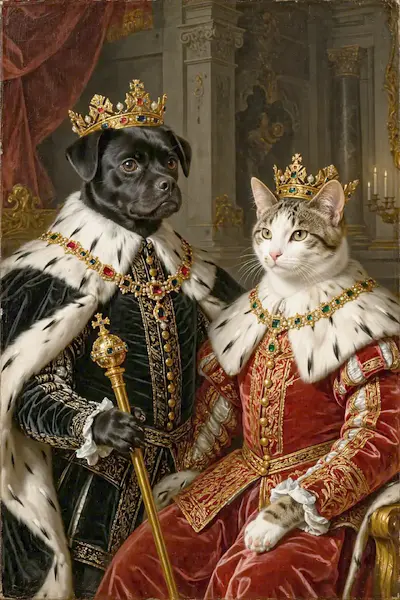 The King pet portrait