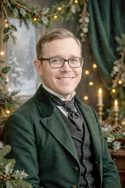 Victorian Christmas Card portrait